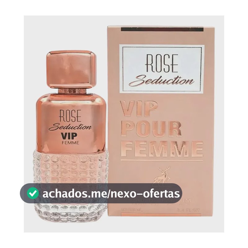 Rose Seduction Vip Para Mulheres Maison Alhambra Edp 100 Ml