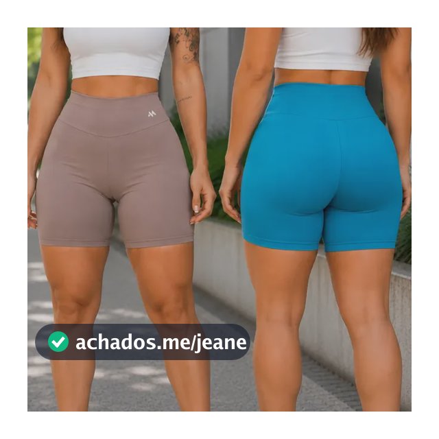 Modella Kit 2 Bermudas Feminina Blackout Zero Transparencia