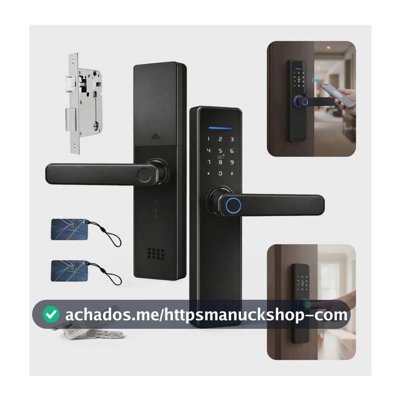 Fechadura Eletrônica Digital Bbg Smart Lock Biometria Preta Preta