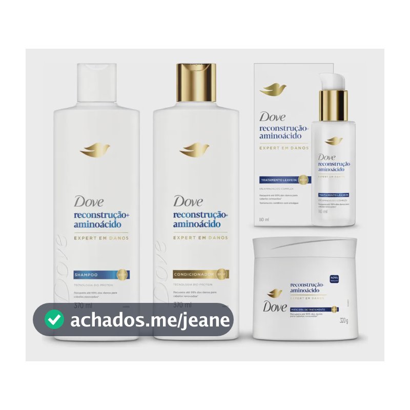 Kit Dove Reconstrução + Aminoácido 4 Itens
