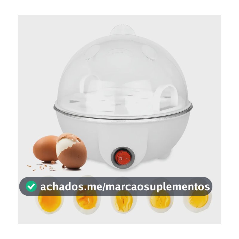 Cozedor Elétrico De Ovos A Vapor Portátil 110v Tem Tudo Branco 50hz/60hz