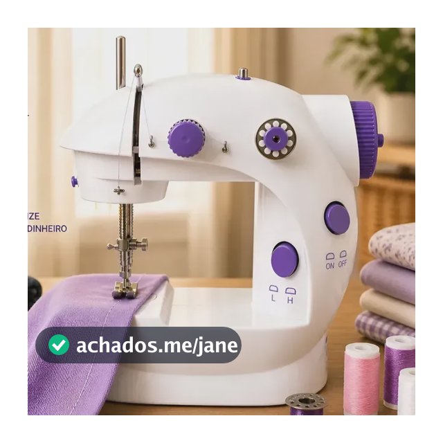 Mini Máquina De Costura Elétrica Portátil Compacta Com Pedal Para Uso Doméstico Reta Evolufix Branco 127/220