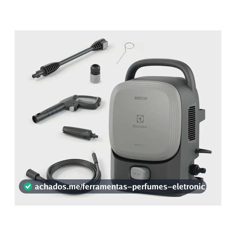 Lavadora de Alta Pressão Electrolux 1600PSI 1400W de Potência com Engate Rápido EasyWash Lava Jato Lava Car QWS1600 Cinza