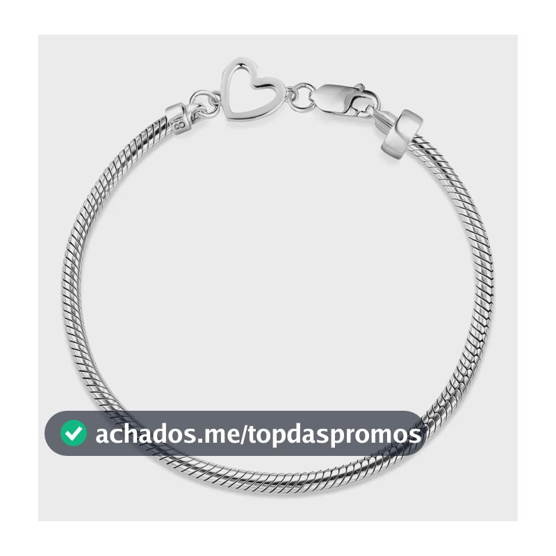 Pulseira Life Coração Em Prata 925