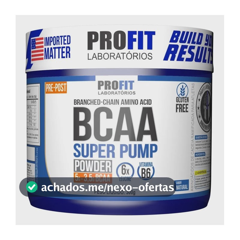 Bcaa 6:1:1 Em Pó Super Pump 300g - Profit Labs Sabor Natural