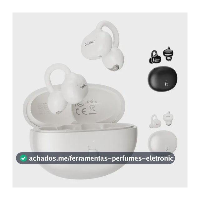 Basike Fone De Ouvido Sem Fio Bluetooth Com Cancelamento De Ruido, Bluetooth6.0, Estéreo Hi-fi, Redução Inteligente De Ruído ENC, Bateria 30H, À Prova D'água IPX5, Para Academia, Corrida, Escritório