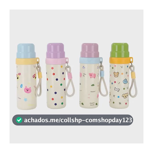 Garrafa Térmica Infantil 500ml Escolar Vacumm Alça + Copo