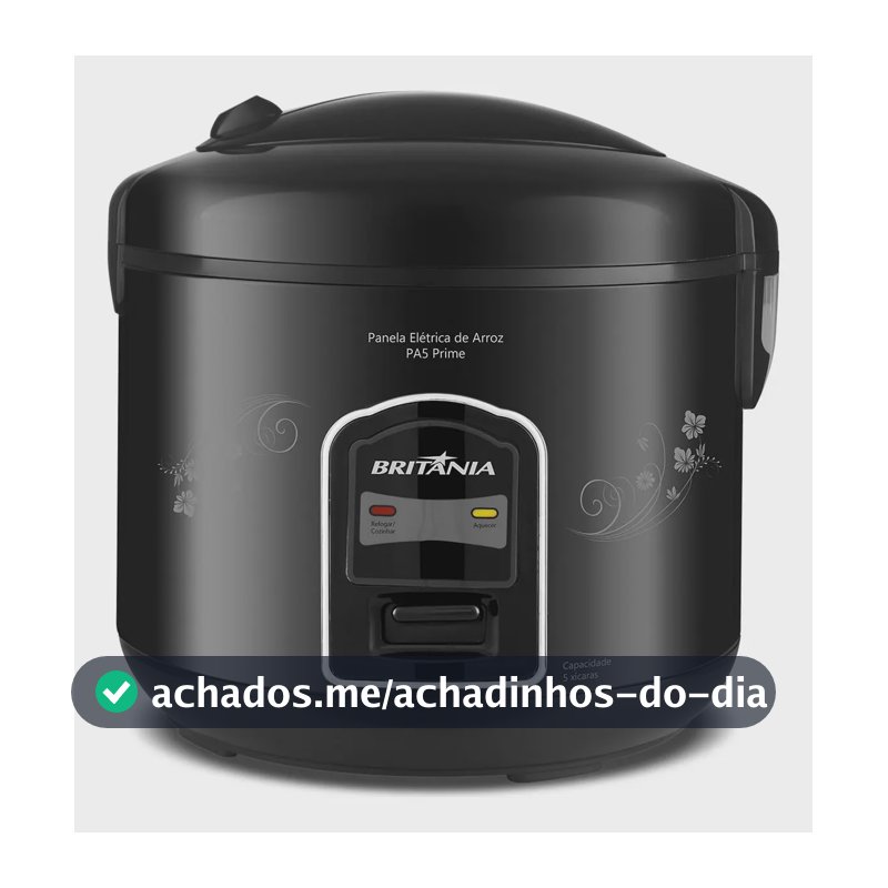 Panela De Arroz Britânia Pa5 Prime Preta