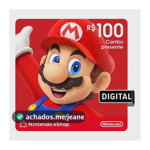 Nintendo Gift Card eShop R$ 100 (Digital)
