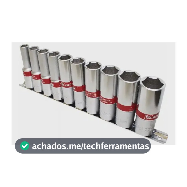 Jogo De Soquetes Longo Sextavado 10-22mm MTX 135909