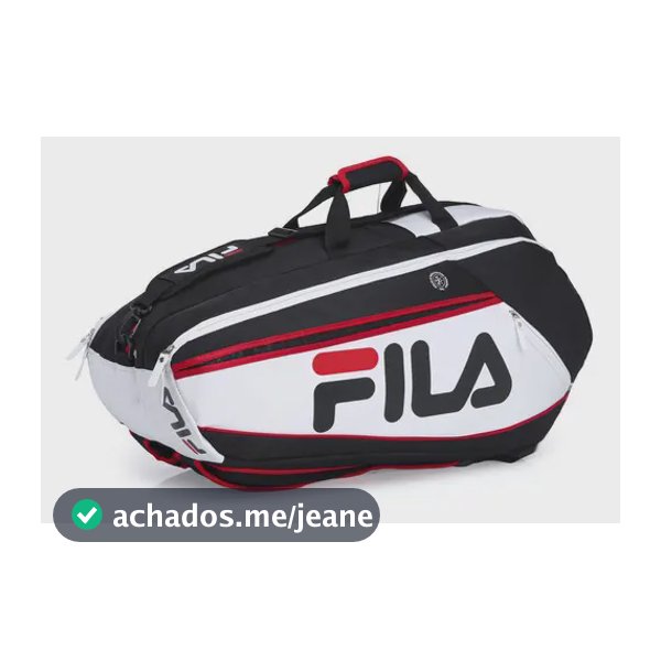 Raqueteira Fila Vincitori Preto Branco E Vermelho