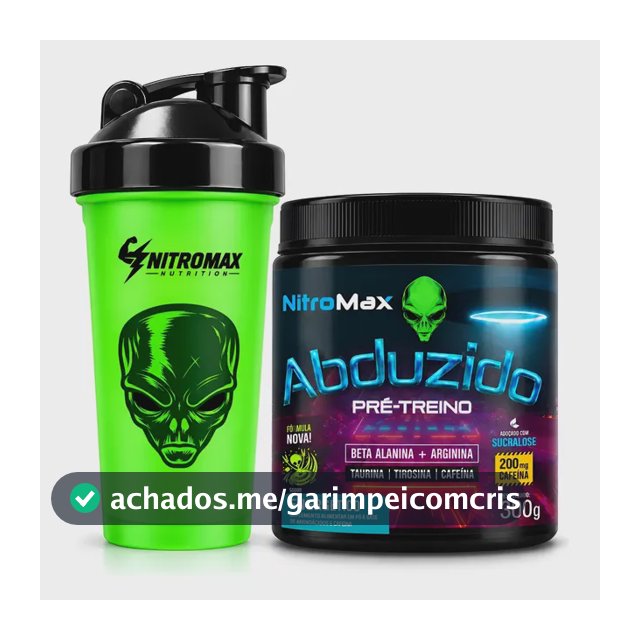 Pre Treino Abduzido 300g + Coqueteleira Brinde - Nitromax