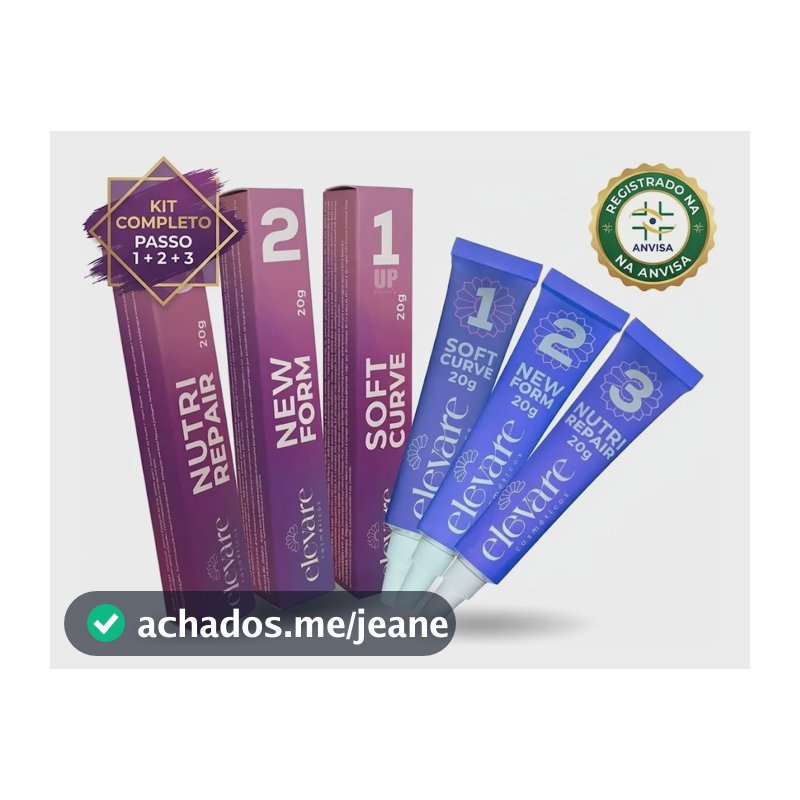 Passo 1 + 2 + 3 Lash Lifting E Brow Lamination Elevare 20g