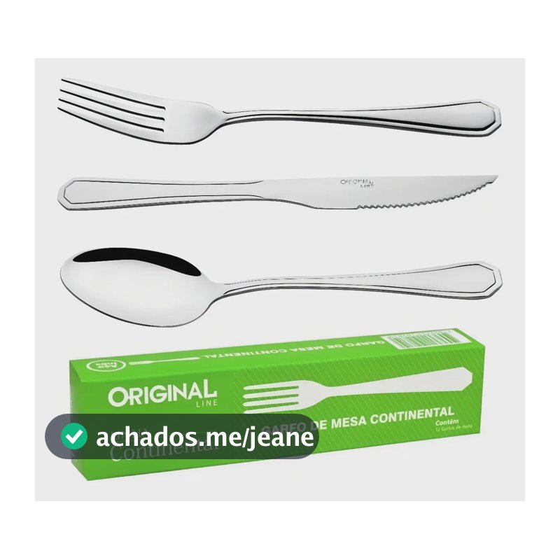 Jogo Garfo Faca Colher Inox 36 Peças Restaurante Bufffet Cor Prateado