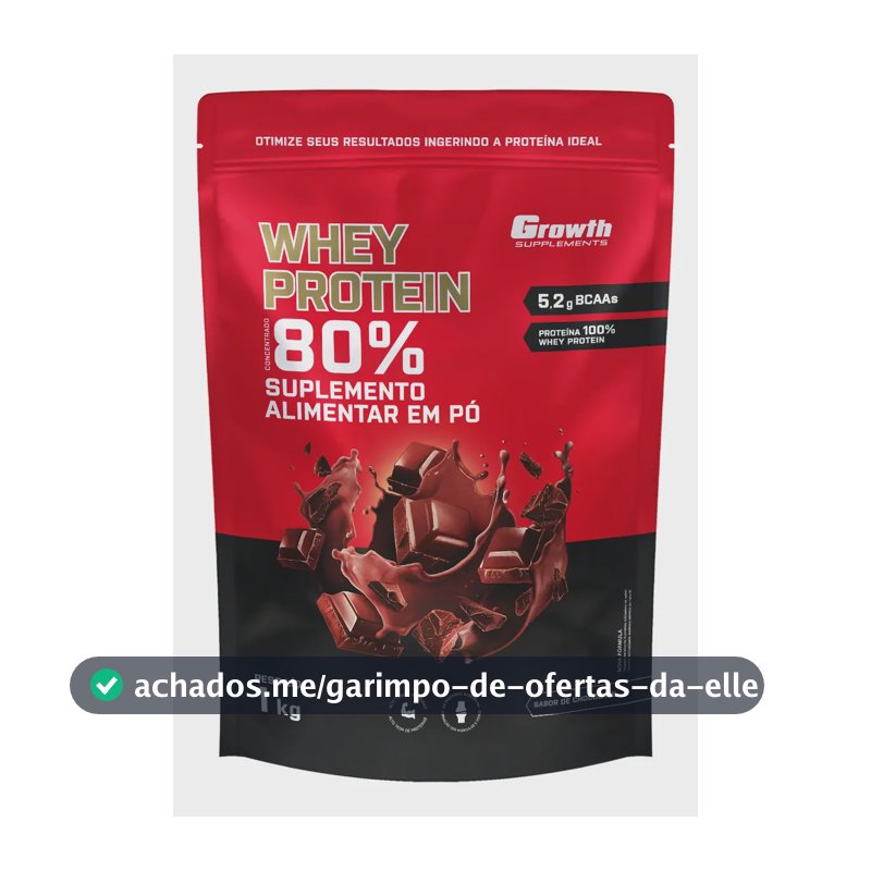 Proteína Growth Supplements Whey concentrado em pó sabor Chocolate x 1kg