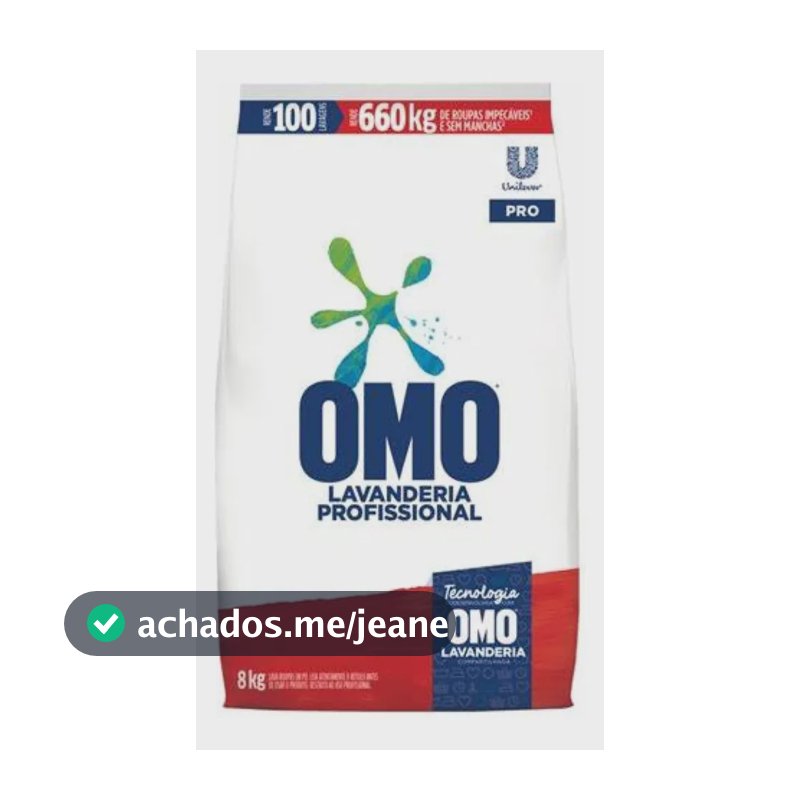 Lava Roupas Pó Lavanderia Profissional Omo Pro Pacote 8kg
