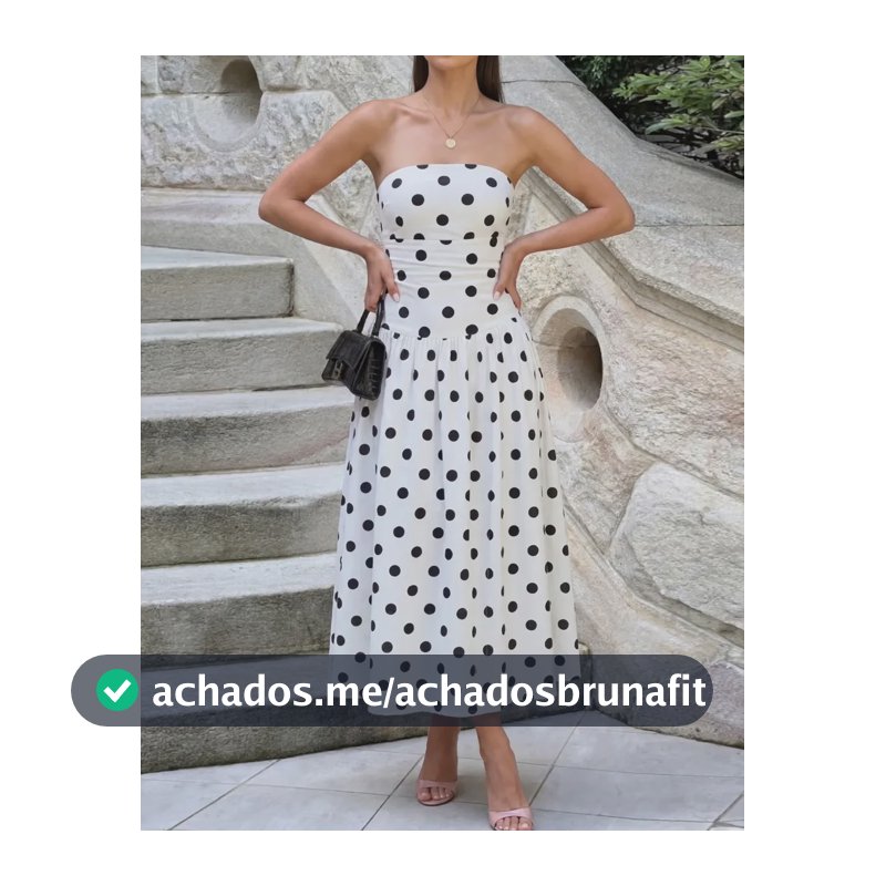 Vestido Feminino Tomara Que Caia Longo Soltinho Poa Bolinha Branco M