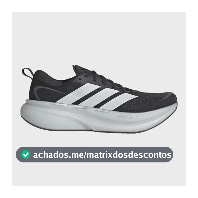 Tênis Masculino Supernova Glide adidas Preto Liso 40 Br