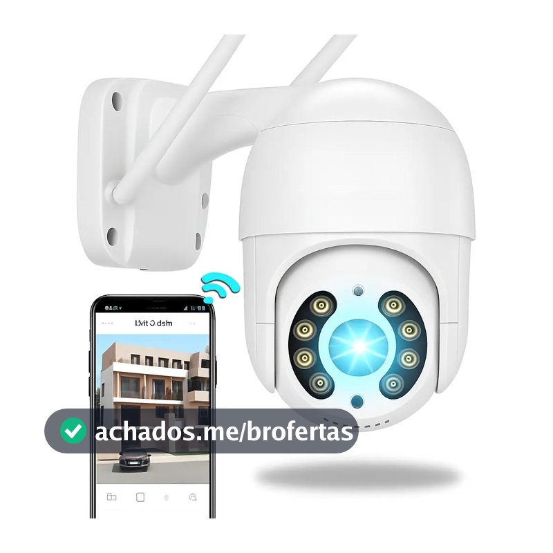 Câmera Ip A8 App Icsee Infravermelho Prova D'água Externa Wifi Hd Cor Branco