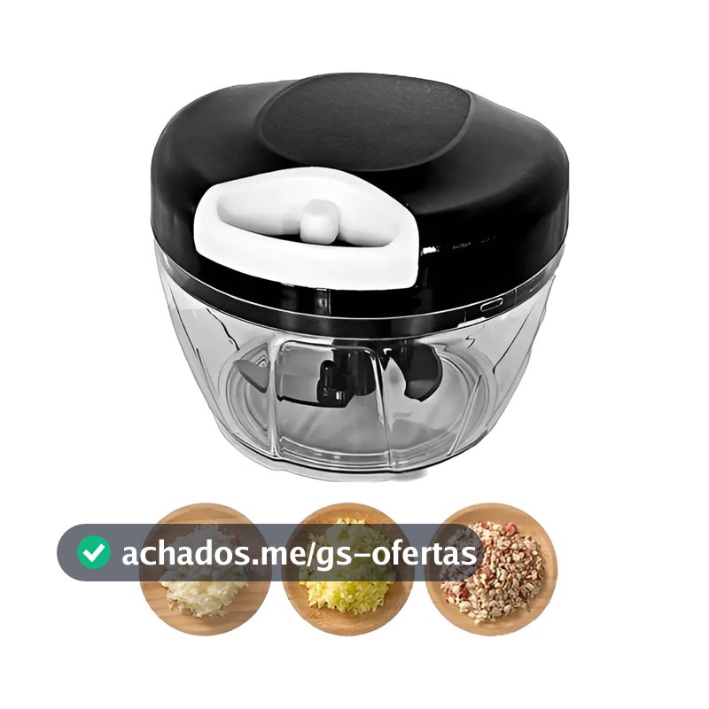 Mini Processador E Triturador De Alimentos Alho Cebola 500ml