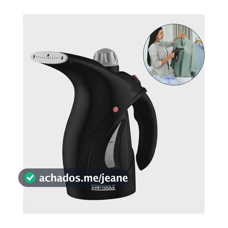 Passadeira Vapor Ferro De Passar Roupa Portátil Vaporizador Preto 127v