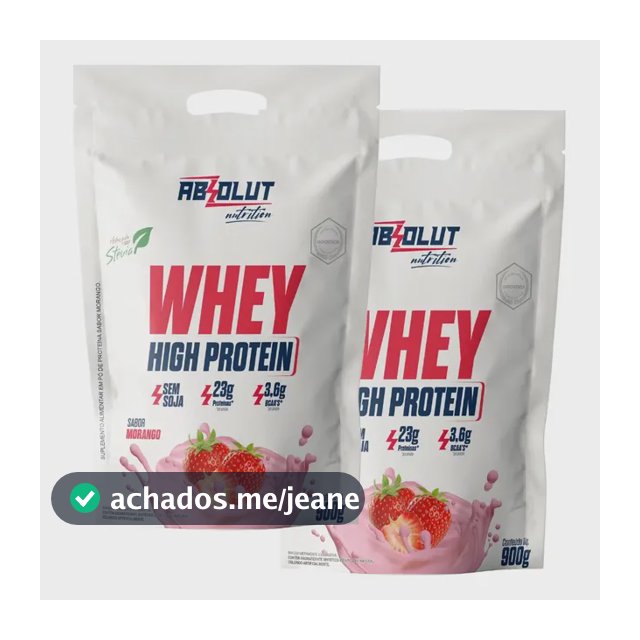 Kit 2 Whey High Protein 900g  Absolut Nutrition Barato