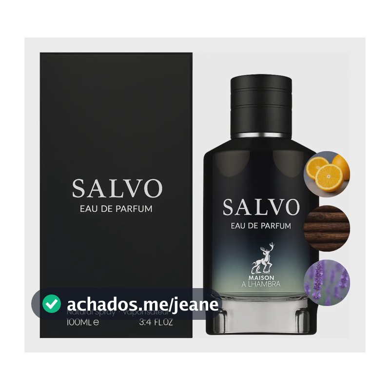 Perfume Salvo Alhambra Arabe Masculino Eau De Parfum 100ml Maison Alhambra