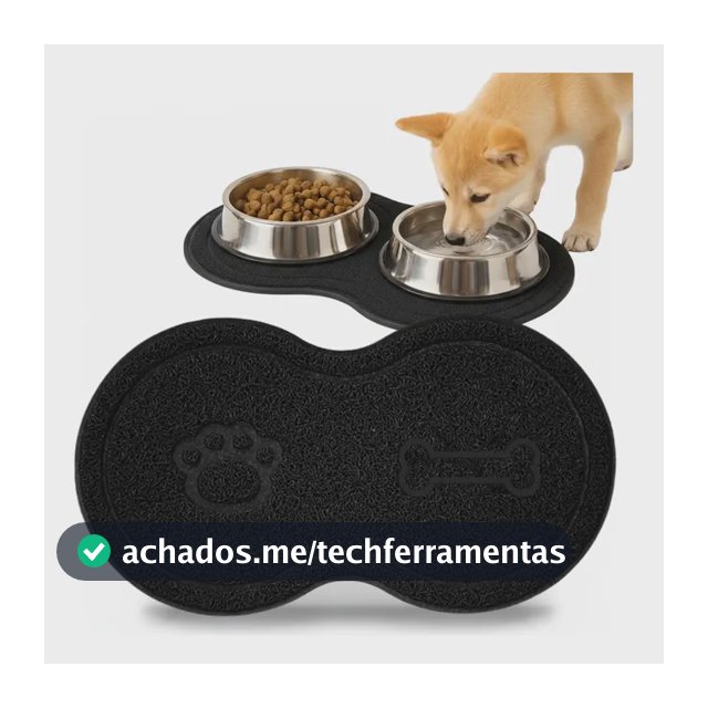 Tapete Pet Comedouro Para Gato E Cães  De Água Ração Comida