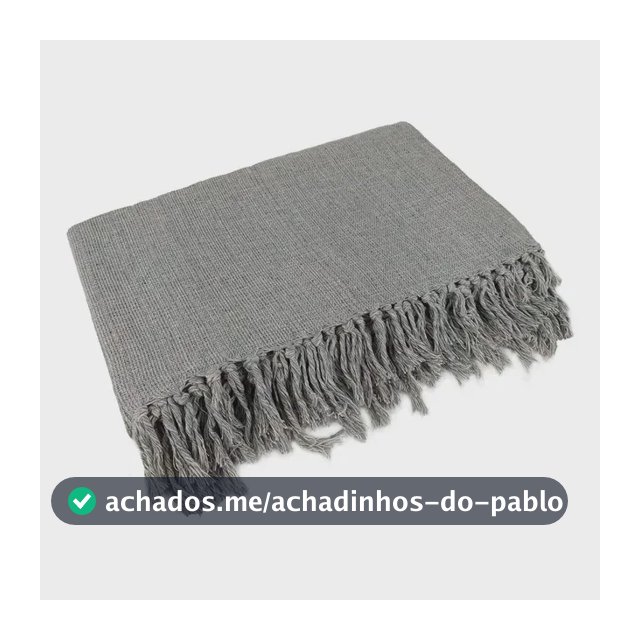 Manta Para Sofá Gigante Decorativa Em Algodão Cor Cinza Neblina