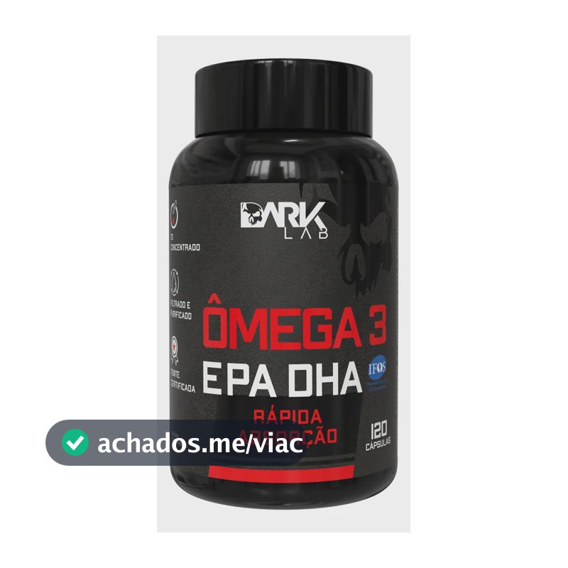 Ômega 3 EPA DHA Dark Lab em cápsula Sem sabor de 120 un