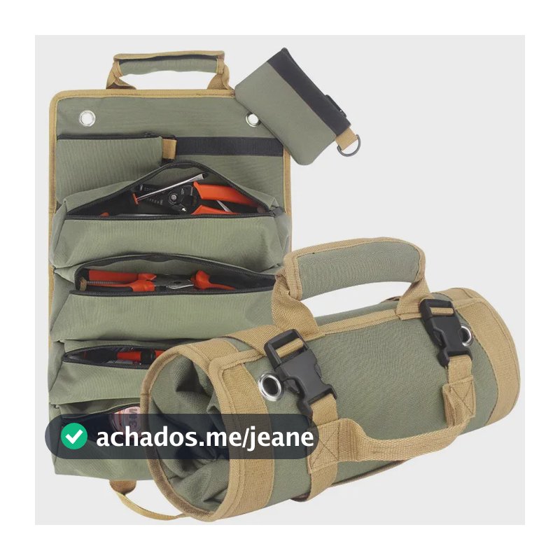 Bolsa de Ferramentas Elétrica SingWange Oxford Reforçada, Com 6 Bolsos Internos e 2 Removíveis