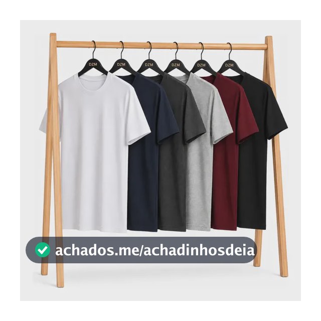 Camiseta Masculina 100% Agodão Premium Dzm-basic Kit 5