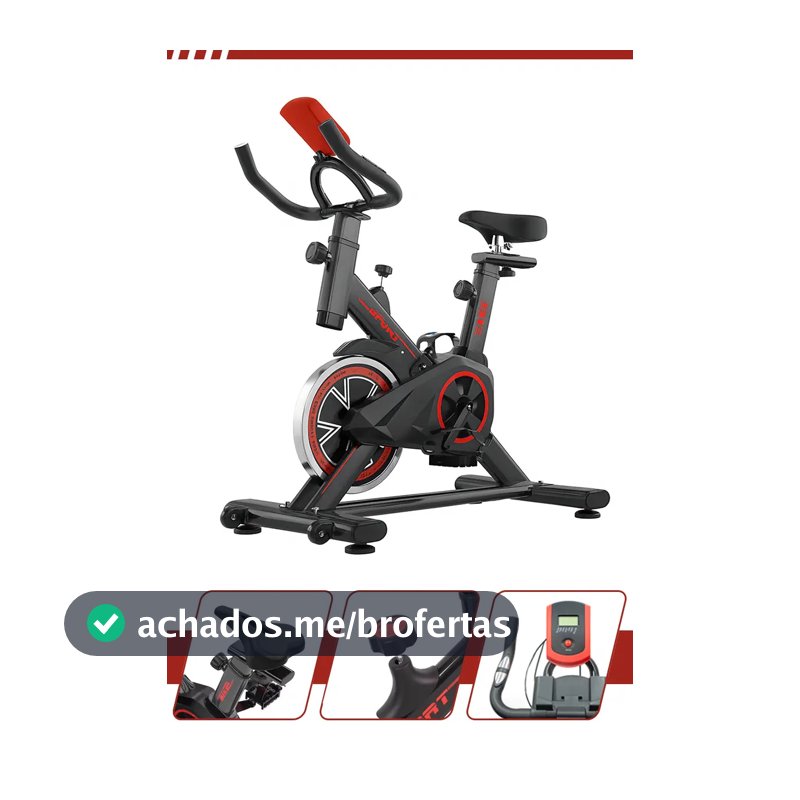 Bicicleta Ergométrica Spinning Redfin Roda De Inércia 6kg Bike Indoor Vertical Residencial Resistência Ajustável Display Lcd Multifunção Banco Regulável Guidão Ergonômico Pedal Com Presilha