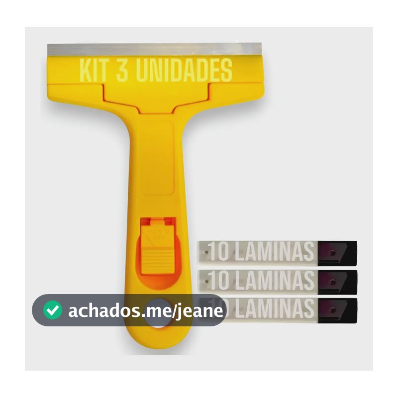 Kit 3 Raspador Tintas Piso Vidro Cerâmica Azulejo 30 Laminas