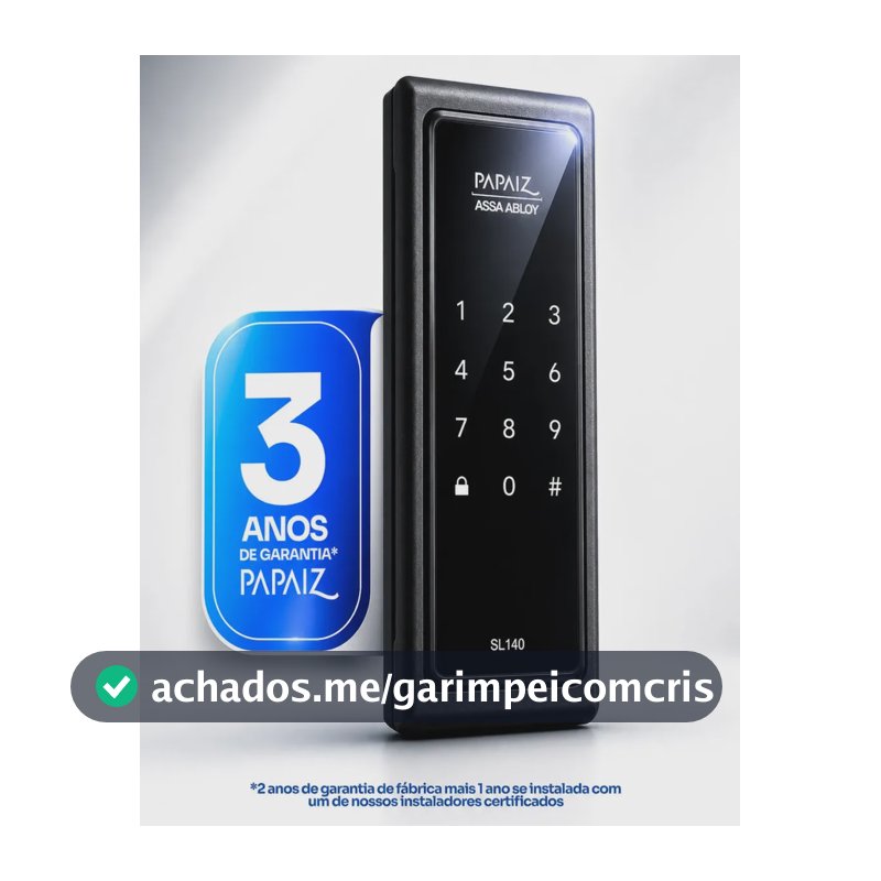 Fechadura Digital Eletronica Papaiz Sl140 Sobrepor | Senha Fechamento Automático
