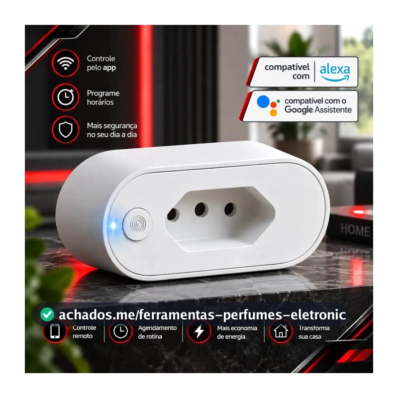 Tomada Inteligente Compatível Com Alexa Google Home Tuya Smart Life Wi-fi Bivolt Com Monitor De Consumo Automação Residencial Smart Plug 110V 220V Bivolt