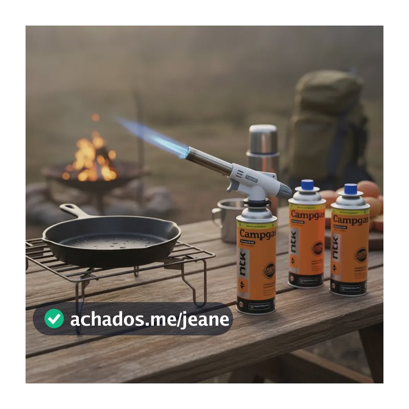 Kit 3 Refis Gás 227g C/ Maçarico Acendimento Automático