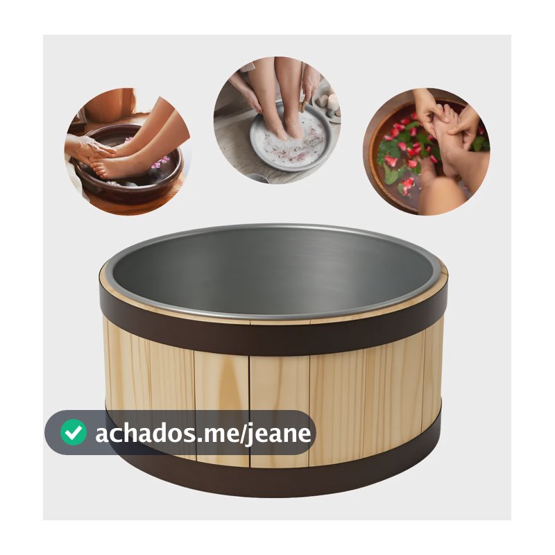 Tina Escalda Pés Bacia Pedicure Balde Newborn Ofurô Pinus Cáqui