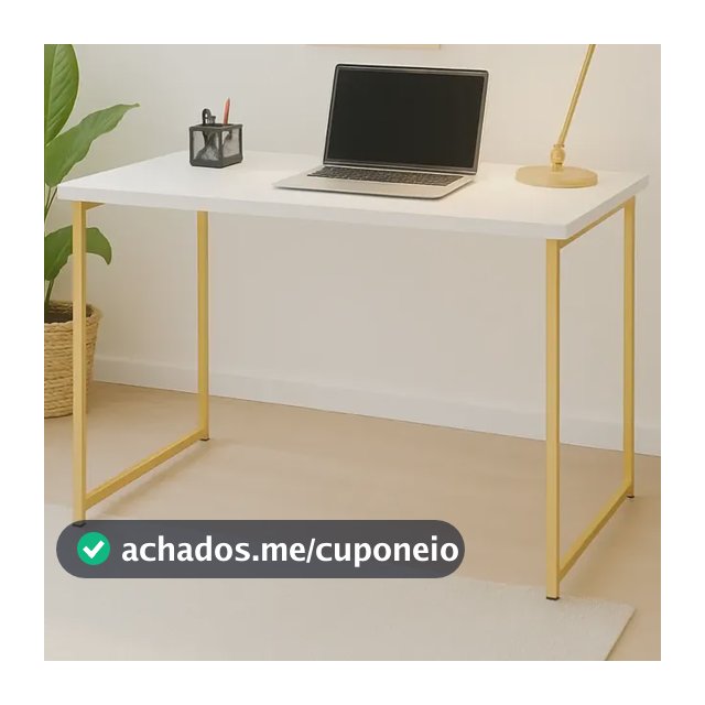 Escrivaninha Industrial 90cm Mesa Estudo Aparador  Aço Mdf