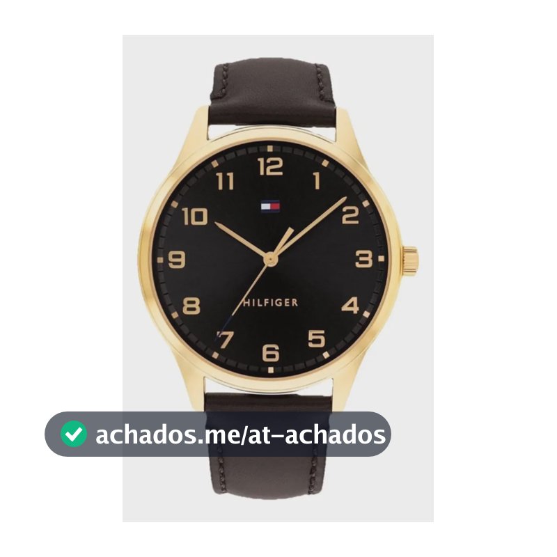 Relógio Tommy Hilfiger Th Essentials Masculino Em Couro Pret Preto