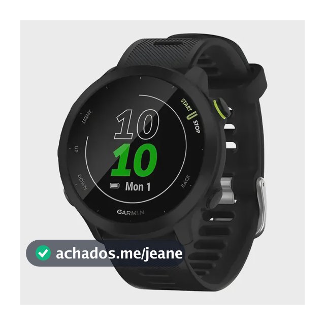 Relógio Garmin Forerunner 55 Monitor Cardíaco E Gps 'inglês' Preto