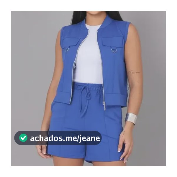 Conjunto Feminino Comfy Short E Colete - Primavera/verão