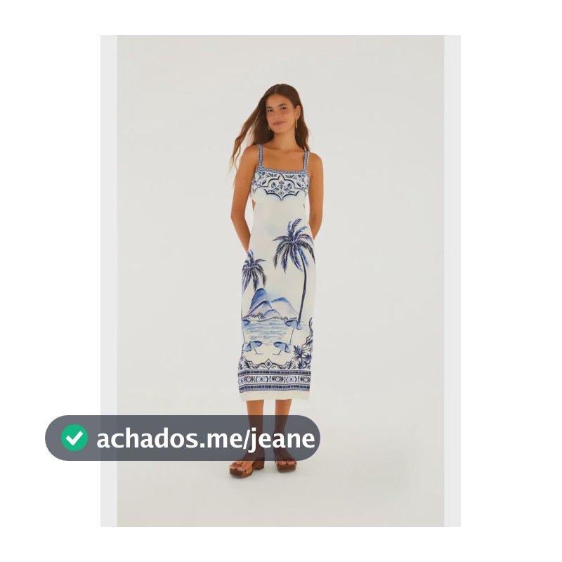 Feminino Farm Vestido Midi Cidade Maravilha Cidade Maravilha_ow Florido Pp