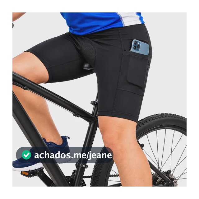 Bermuda Ciclismo Infantil Masculina Forro Bolso Mtb Uv50+