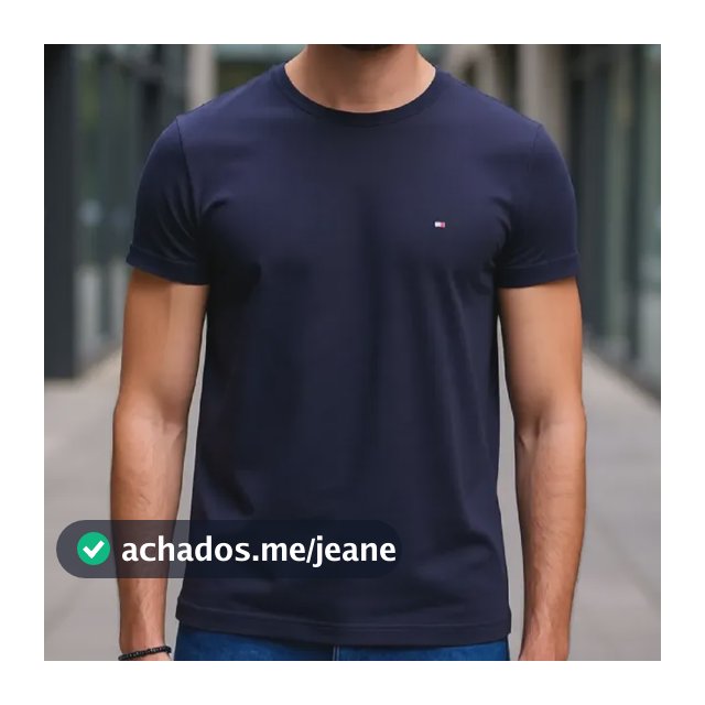 Camiseta Tommy Hilfiger Core Stretch Slim Thmw0mw27539thdw5g Desert Sky_blue Liso G