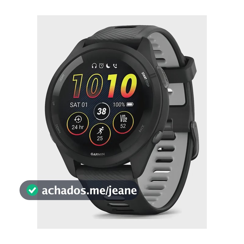 Smartwatch Garmin Forerunner 265 Tela De 1.28 Cinza Preto-cinza Preto
