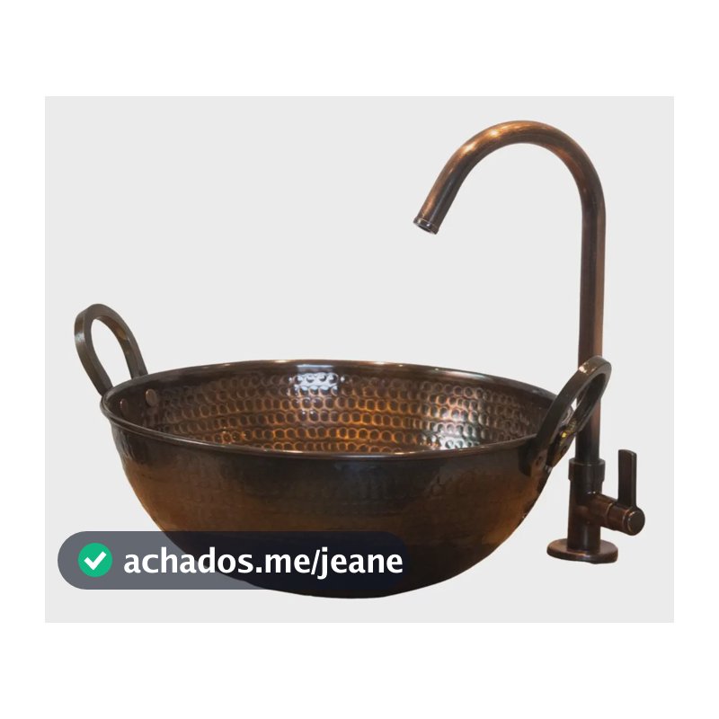 Bojo Cobre 8 Litros, Torneira  Bica  Válvula (kit)  Cobre Cobre Martelado