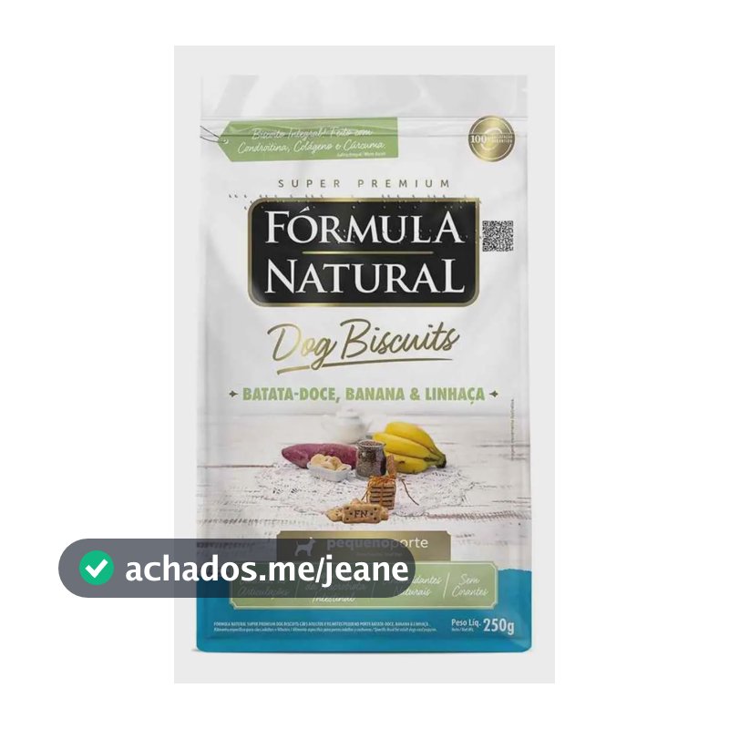 Biscoito Fórm Nat Cães Ad/filhotes Pp Biscuits Bat Doce 250g