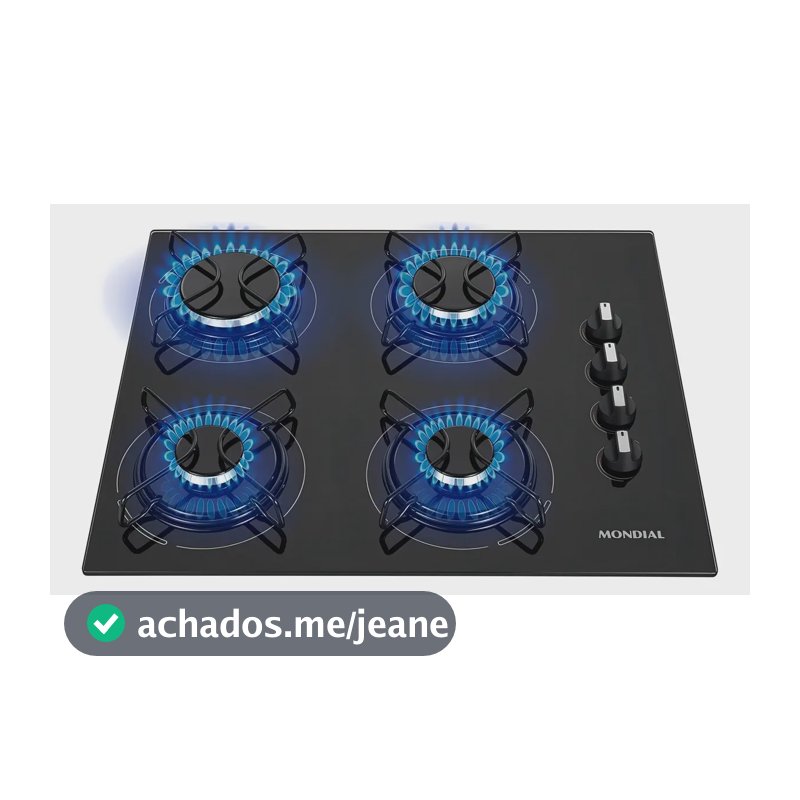 Cooktop a Gás, 4 Bocas, Mondial Bivolt CTG-01