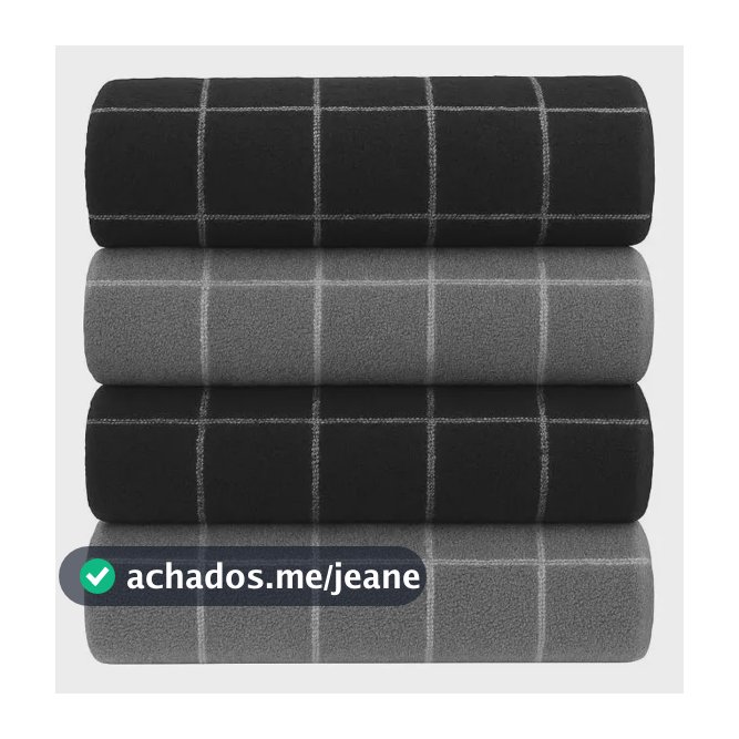 Kit 4 Panos De Prato Atoalhado 100% Algodão Preto E Cinza Preto E Cinza Geométrico
